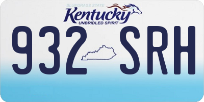 KY license plate 932SRH