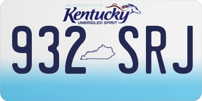 KY license plate 932SRJ