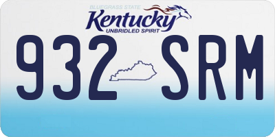 KY license plate 932SRM