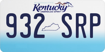 KY license plate 932SRP