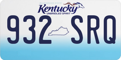 KY license plate 932SRQ