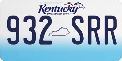KY license plate 932SRR