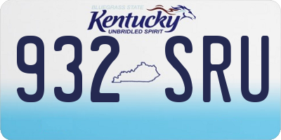 KY license plate 932SRU