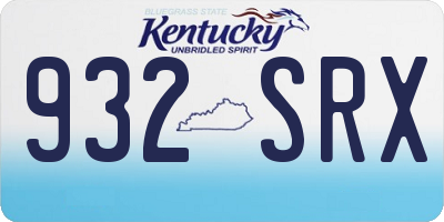 KY license plate 932SRX