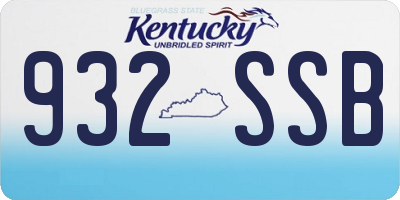 KY license plate 932SSB