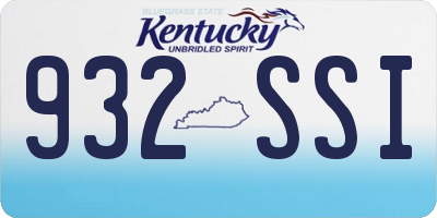 KY license plate 932SSI