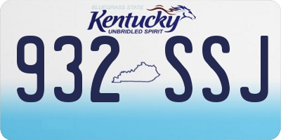 KY license plate 932SSJ