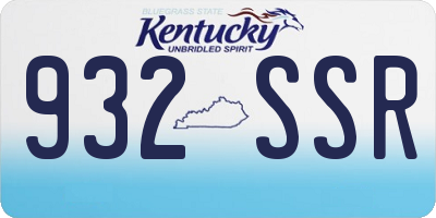 KY license plate 932SSR