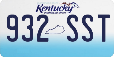 KY license plate 932SST
