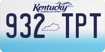 KY license plate 932TPT