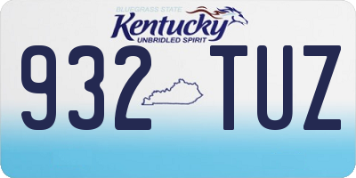 KY license plate 932TUZ