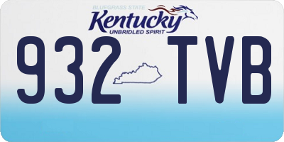 KY license plate 932TVB