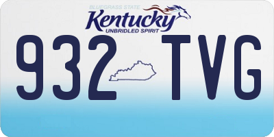 KY license plate 932TVG