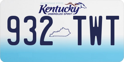 KY license plate 932TWT