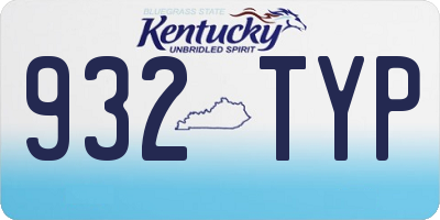 KY license plate 932TYP