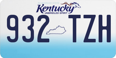 KY license plate 932TZH