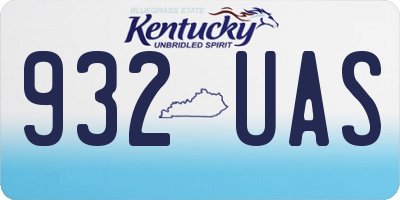 KY license plate 932UAS