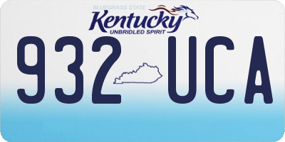 KY license plate 932UCA