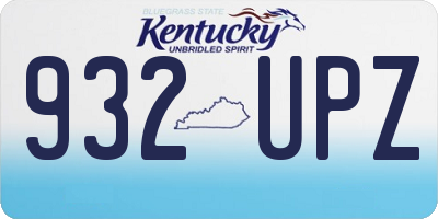 KY license plate 932UPZ