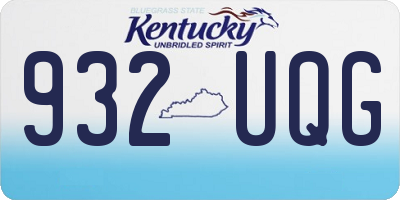 KY license plate 932UQG