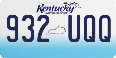 KY license plate 932UQQ