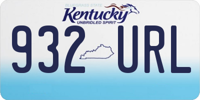KY license plate 932URL