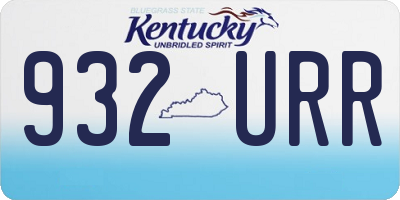 KY license plate 932URR