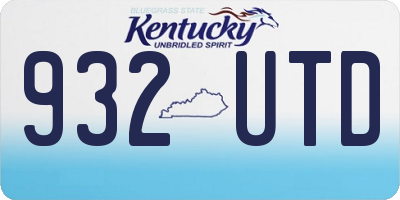 KY license plate 932UTD