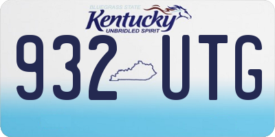 KY license plate 932UTG