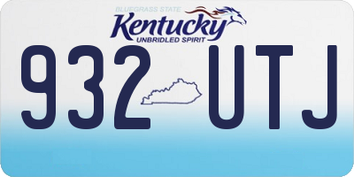 KY license plate 932UTJ