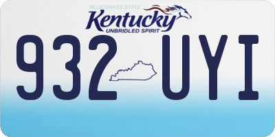 KY license plate 932UYI