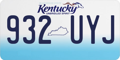 KY license plate 932UYJ