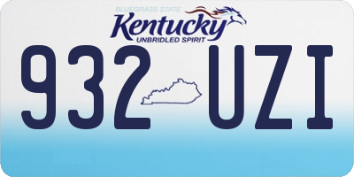 KY license plate 932UZI