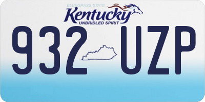 KY license plate 932UZP