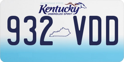 KY license plate 932VDD