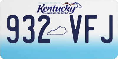 KY license plate 932VFJ