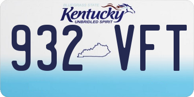 KY license plate 932VFT