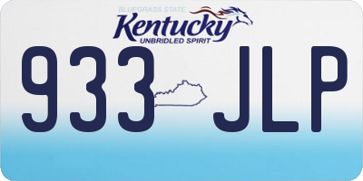KY license plate 933JLP