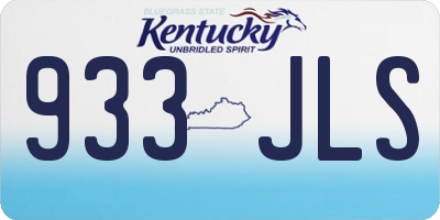 KY license plate 933JLS
