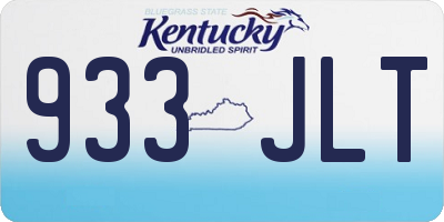 KY license plate 933JLT