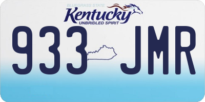KY license plate 933JMR