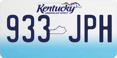 KY license plate 933JPH