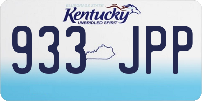 KY license plate 933JPP