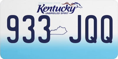 KY license plate 933JQQ