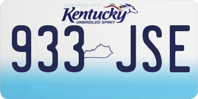 KY license plate 933JSE