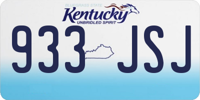 KY license plate 933JSJ