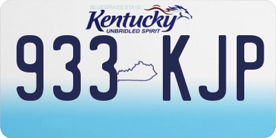 KY license plate 933KJP