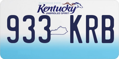 KY license plate 933KRB