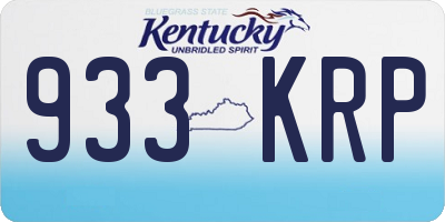 KY license plate 933KRP