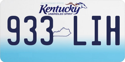 KY license plate 933LIH